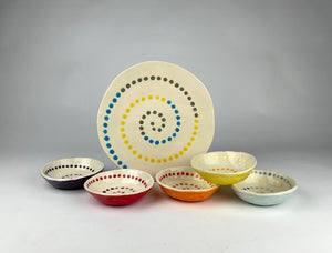 Discontinued swirl little bowls and lunch plate